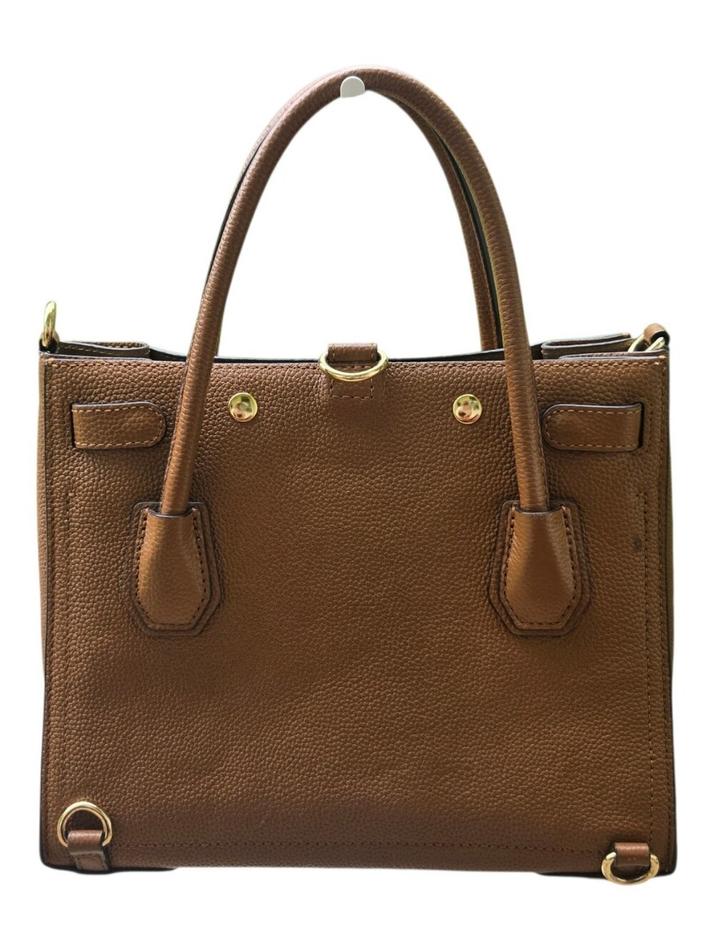 Michael Kors Convertable Satchel Caramel Brown Leather Quite Luxury - Picture 10 of 16